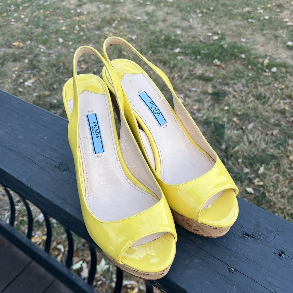 Prada Wedges size 38 - Picture 1 of 5